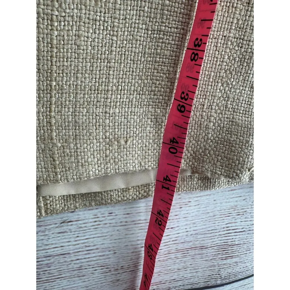 Tory Burch Woven Silk BOHO Midi‎ Dress Womens 8 Beige Red Lined Split Hem